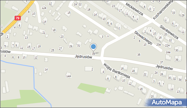 Połaniec, Jędrusiów, 33, mapa Połaniec