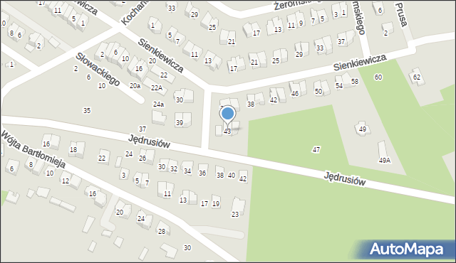 Połaniec, Jędrusiów, 43, mapa Połaniec