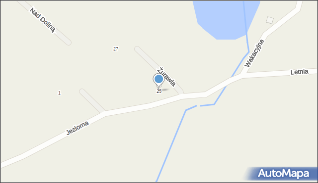 Połęczyno, Jeziorna, 25, mapa Połęczyno