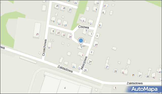 Poręba, Jesionowa, 1, mapa Poręba