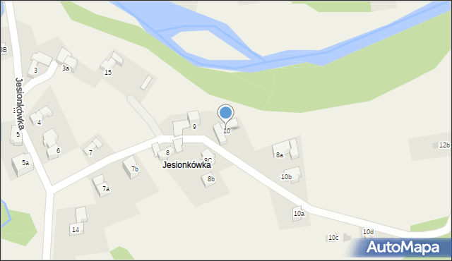Poronin, Jesionkówka, 10, mapa Poronin