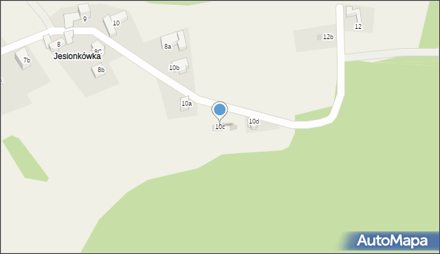 Poronin, Jesionkówka, 10c, mapa Poronin