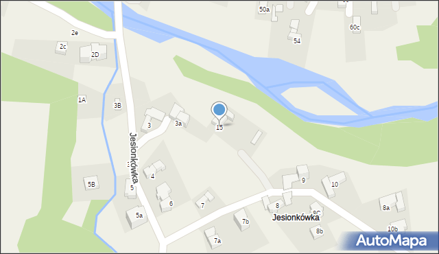 Poronin, Jesionkówka, 15, mapa Poronin
