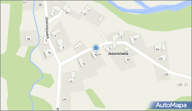 Poronin, Jesionkówka, 7b, mapa Poronin