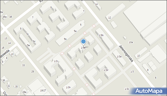 Poznań, Jeleniogórska, 1/3e, mapa Poznania