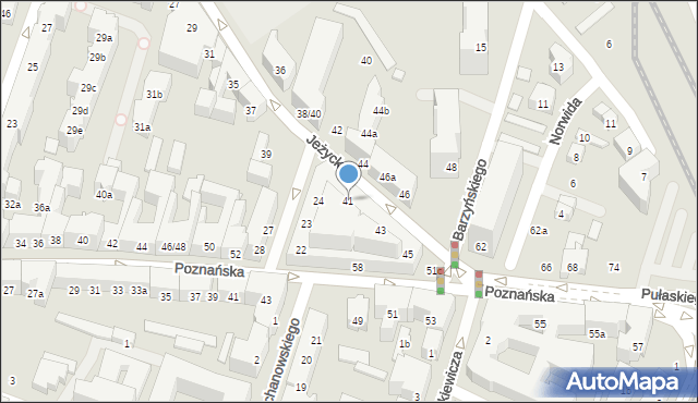 Poznań, Jeżycka, 41, mapa Poznania