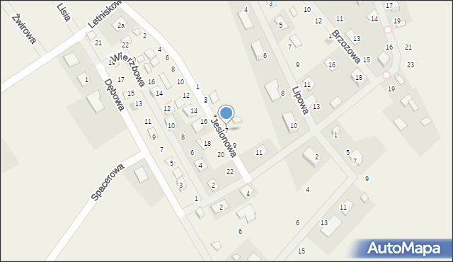 Prądocin, Jesionowa, 7, mapa Prądocin