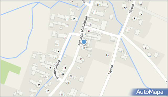 Prusinowice, Jedności Narodowej, 16, mapa Prusinowice