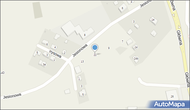 Przejazdowo, Jesionowa, 11, mapa Przejazdowo