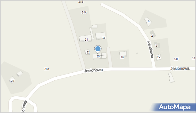 Przejazdowo, Jesionowa, 20, mapa Przejazdowo