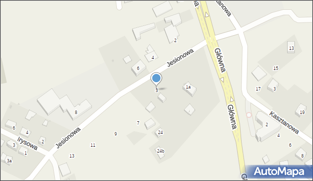 Przejazdowo, Jesionowa, 3, mapa Przejazdowo