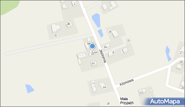 Przyjaźń, Jeziorna, 10, mapa Przyjaźń