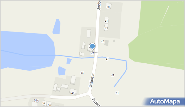 Przyjaźń, Jeziorna, 42, mapa Przyjaźń