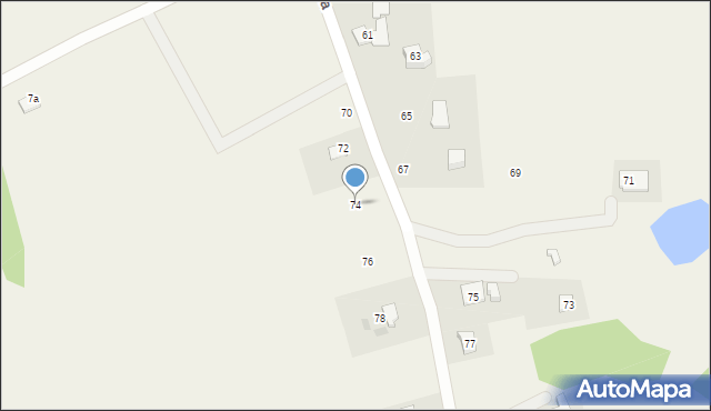 Przyjaźń, Jeziorna, 74, mapa Przyjaźń