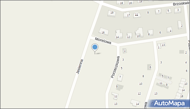 Pszenno, Jesienna, 17, mapa Pszenno