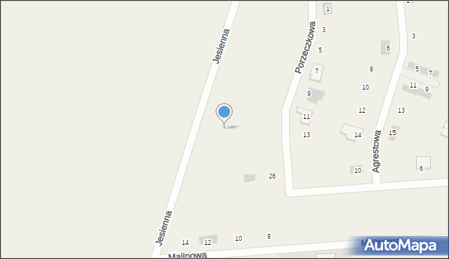 Pszenno, Jesienna, 39, mapa Pszenno