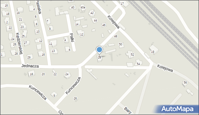 Puławy, Jednacza Stanisława, 28, mapa Puław