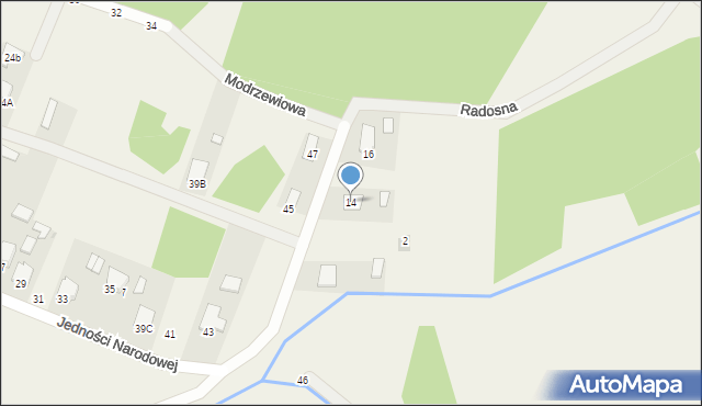 Pysznica, Jedności Narodowej, 14, mapa Pysznica