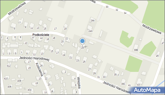 Pysznica, Jedności Narodowej, 24, mapa Pysznica