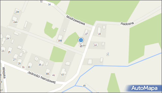 Pysznica, Jedności Narodowej, 45, mapa Pysznica