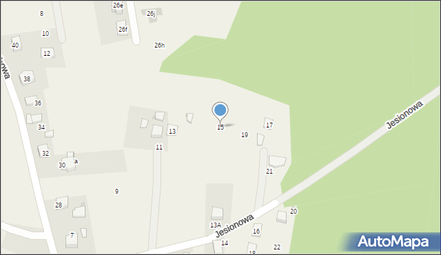 Radostowice, Jesionowa, 15, mapa Radostowice