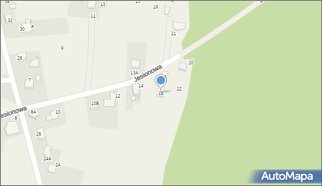 Radostowice, Jesionowa, 18, mapa Radostowice