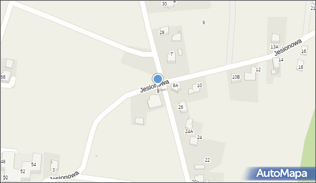 Radostowice, Jesionowa, 8, mapa Radostowice