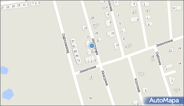 Radzionków, Jesionowa, 7, mapa Radzionków