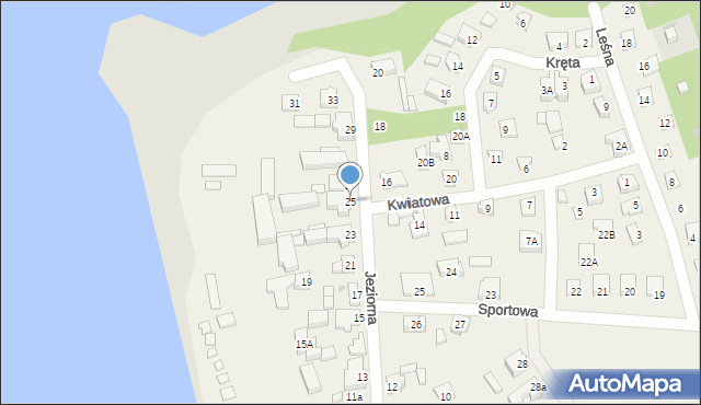 Radzyń, Jeziorna, 25, mapa Radzyń