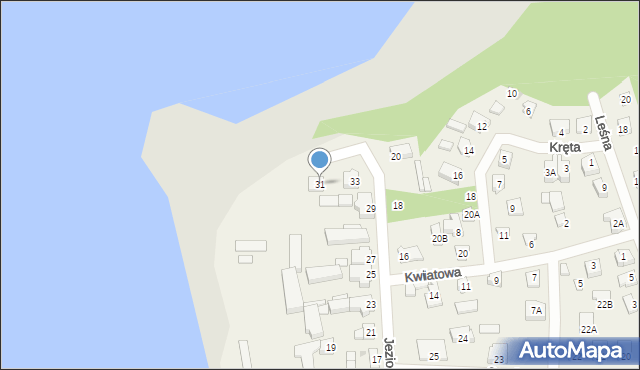 Radzyń, Jeziorna, 31, mapa Radzyń