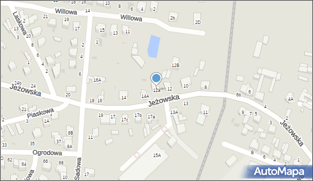 Rawa Mazowiecka, Jeżowska, 12a, mapa Rawa Mazowiecka