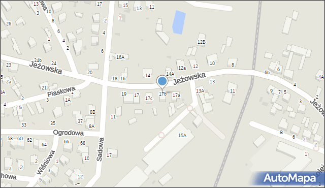 Rawa Mazowiecka, Jeżowska, 17b, mapa Rawa Mazowiecka