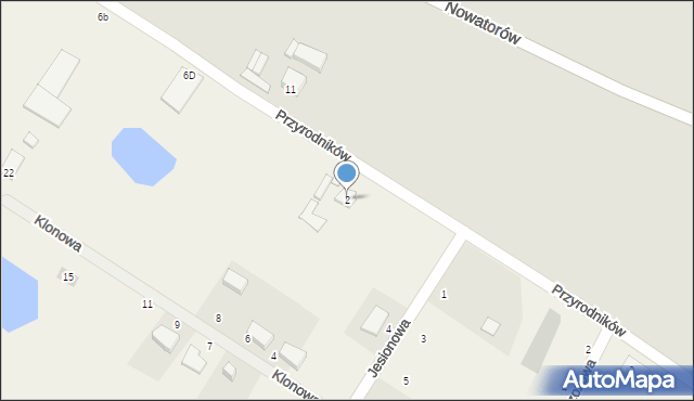 Rębiechowo, Jesionowa, 2, mapa Rębiechowo