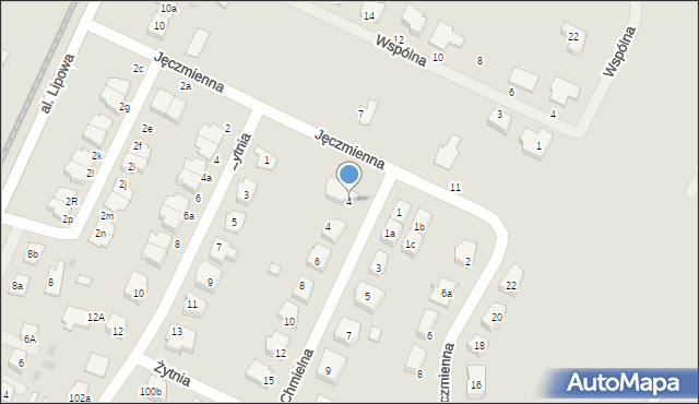 Reda, Jęczmienna, 4, mapa Reda