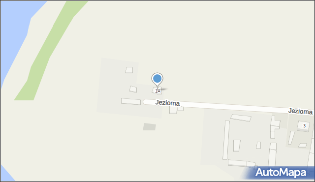 Rogowo, Jeziorna, 1A, mapa Rogowo