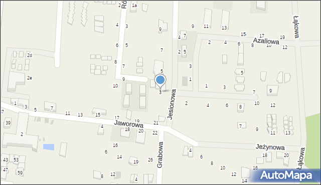 Rowy, Jesionowa, 3, mapa Rowy
