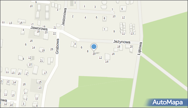 Rowy, Jeżynowa, 10, mapa Rowy