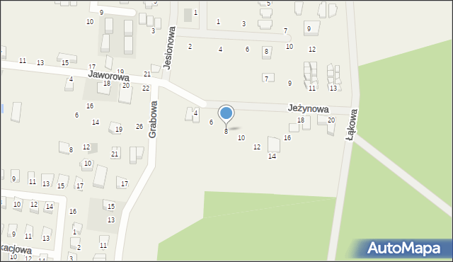 Rowy, Jeżynowa, 8, mapa Rowy