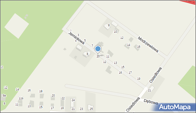 Rudna Mała, Jemiołowa, 10, mapa Rudna Mała