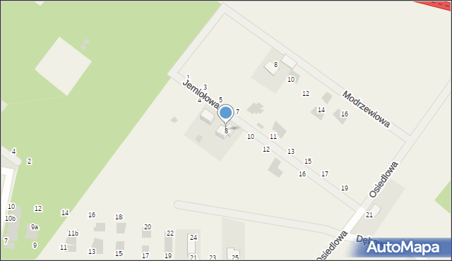 Rudna Mała, Jemiołowa, 8, mapa Rudna Mała