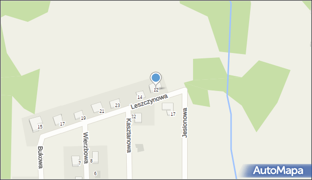 Rudy, Jesionowa, 12, mapa Rudy