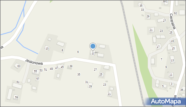 Sadowie, Jesionowa, 4, mapa Sadowie