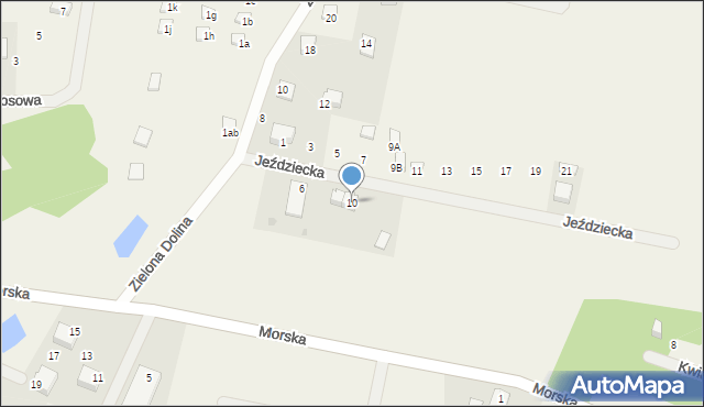 Sasino, Jeździecka, 10, mapa Sasino