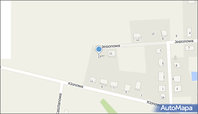 Sicienko, Jesionowa, 13, mapa Sicienko