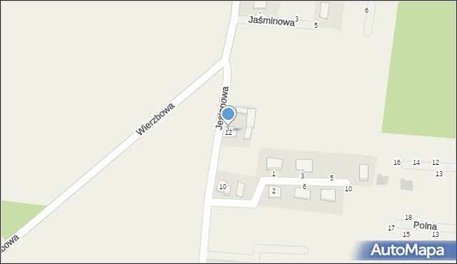 Siedlec, Jesionowa, 12, mapa Siedlec