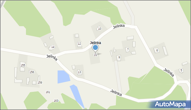 Siedliska, Jelinka, 11, mapa Siedliska