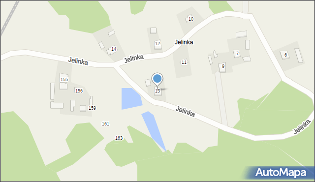 Siedliska, Jelinka, 13, mapa Siedliska
