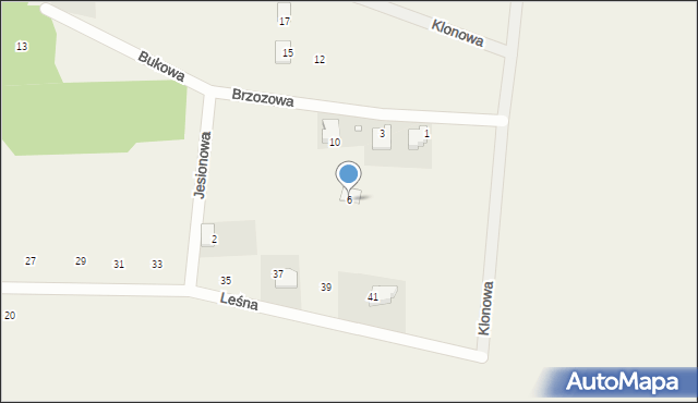 Siedliska, Jesionowa, 6, mapa Siedliska