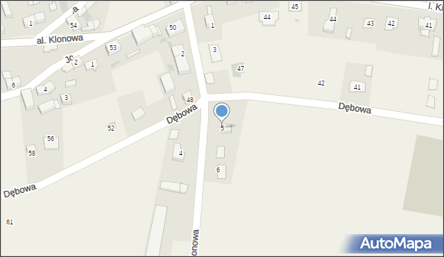 Siedliska, Jesionowa, 5, mapa Siedliska