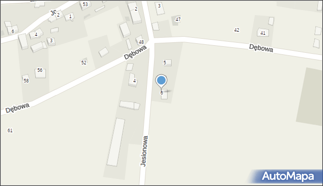 Siedliska, Jesionowa, 6, mapa Siedliska